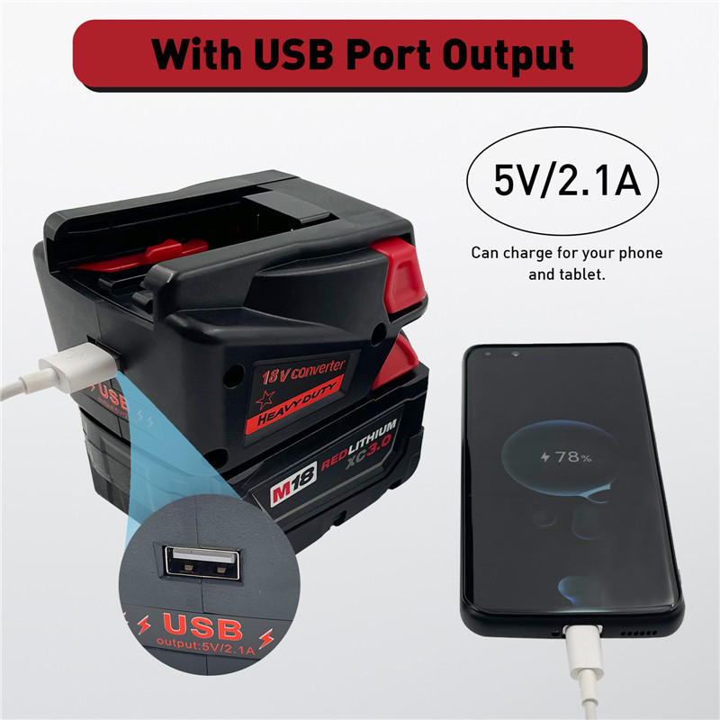 URUN M18V18 Converter Adapter til Milwaukee M18 18V Lithium-Ion batteri konvertere til Milwaukee 18V NI-CD værktøjer (11)