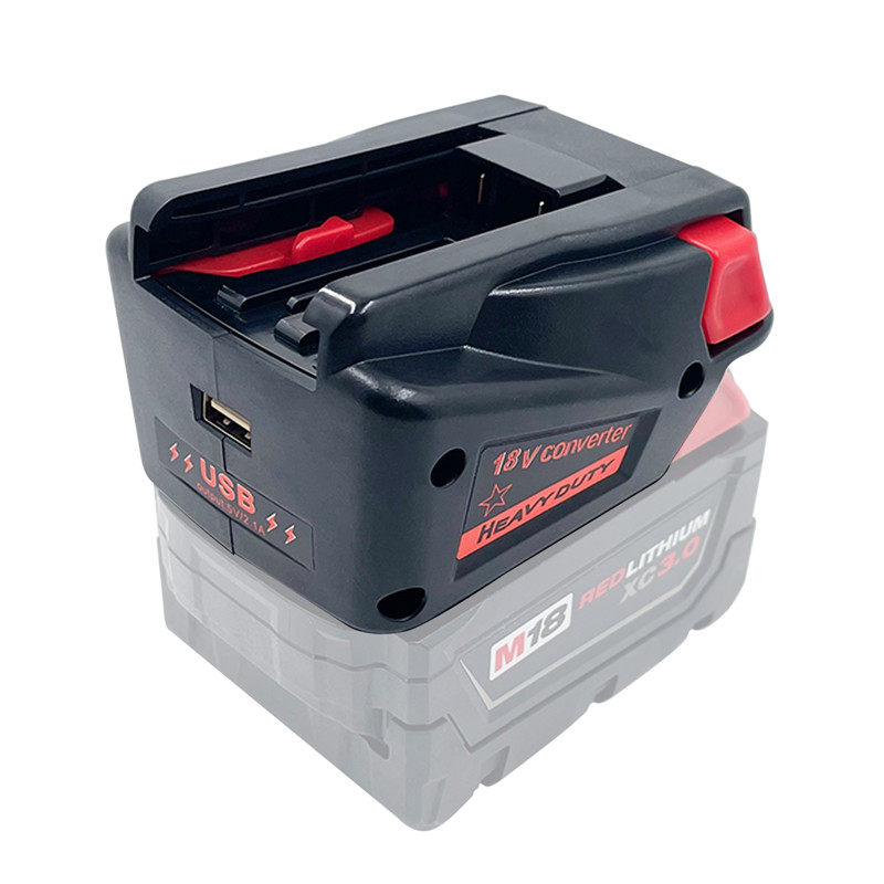 URUN M18V18 Konvètè Adaptè pou Milwaukee M18 18V Lityòm-Ion batri konvèti nan zouti Milwaukee 18V NI-CD (15)