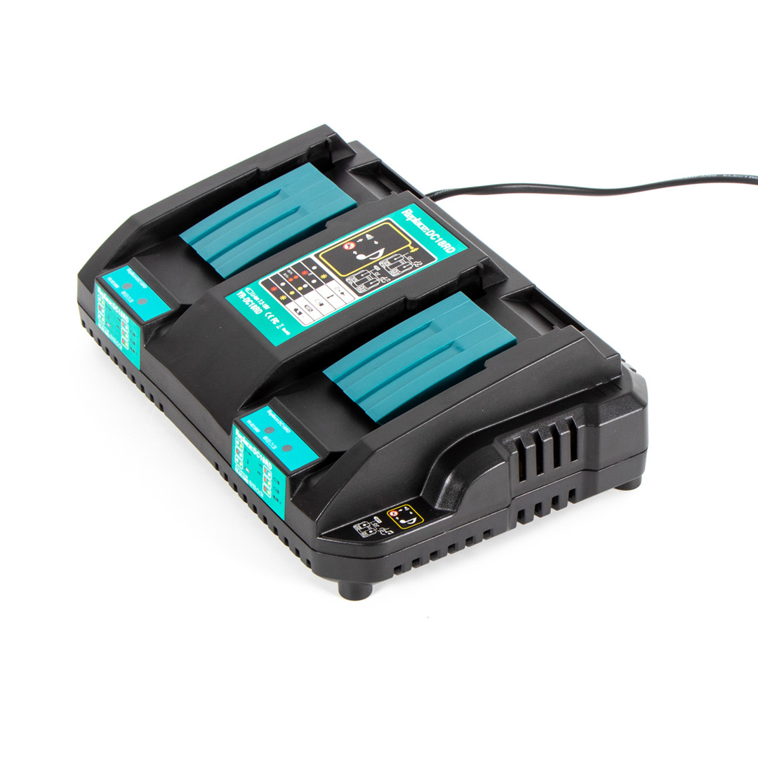 Urun DC18RD dual-port Replacement Lithium Ion Battery Charger for Makita 7.2V 14.4V 18V LXT Battery (1)