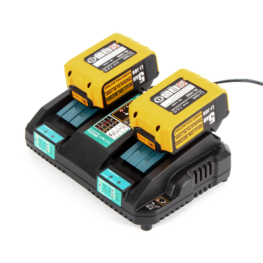 Urun DC18RD dual-port Pengganti Lithium Ion Battery Charger untuk Makita 7.2V 14.4V 18V LXT Baterai (7)