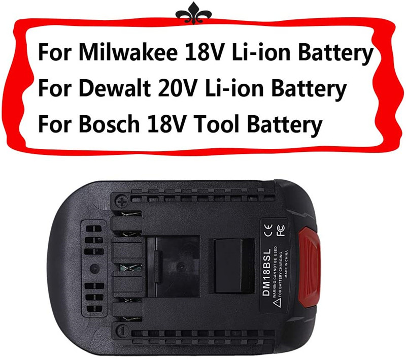 Adattatore di batteria Urun DM18BSL per Milwaukee Dewalt cunvertisce à u strumentu Bosch Lithium 18V (6)