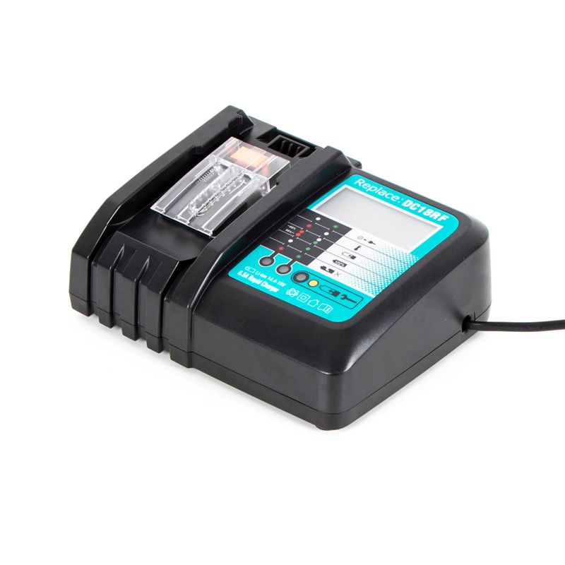 Urun DC18RF-6L 14.4V-18V 6.5A Fast Charger Replace for Makita Li-Ion LXT Tool Battery with LED Screen USB Port (1)